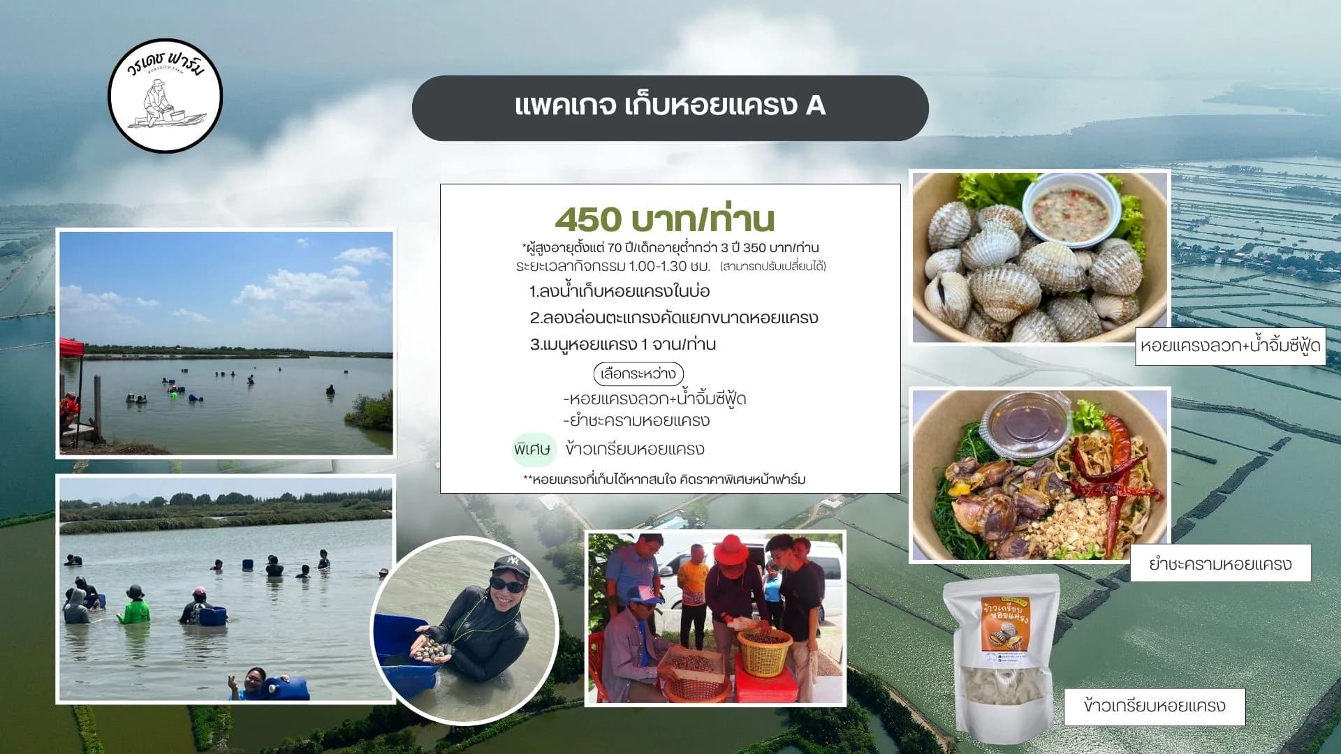ภาพรายละเอียดแพ็กเกจเก็บหอยแครง A