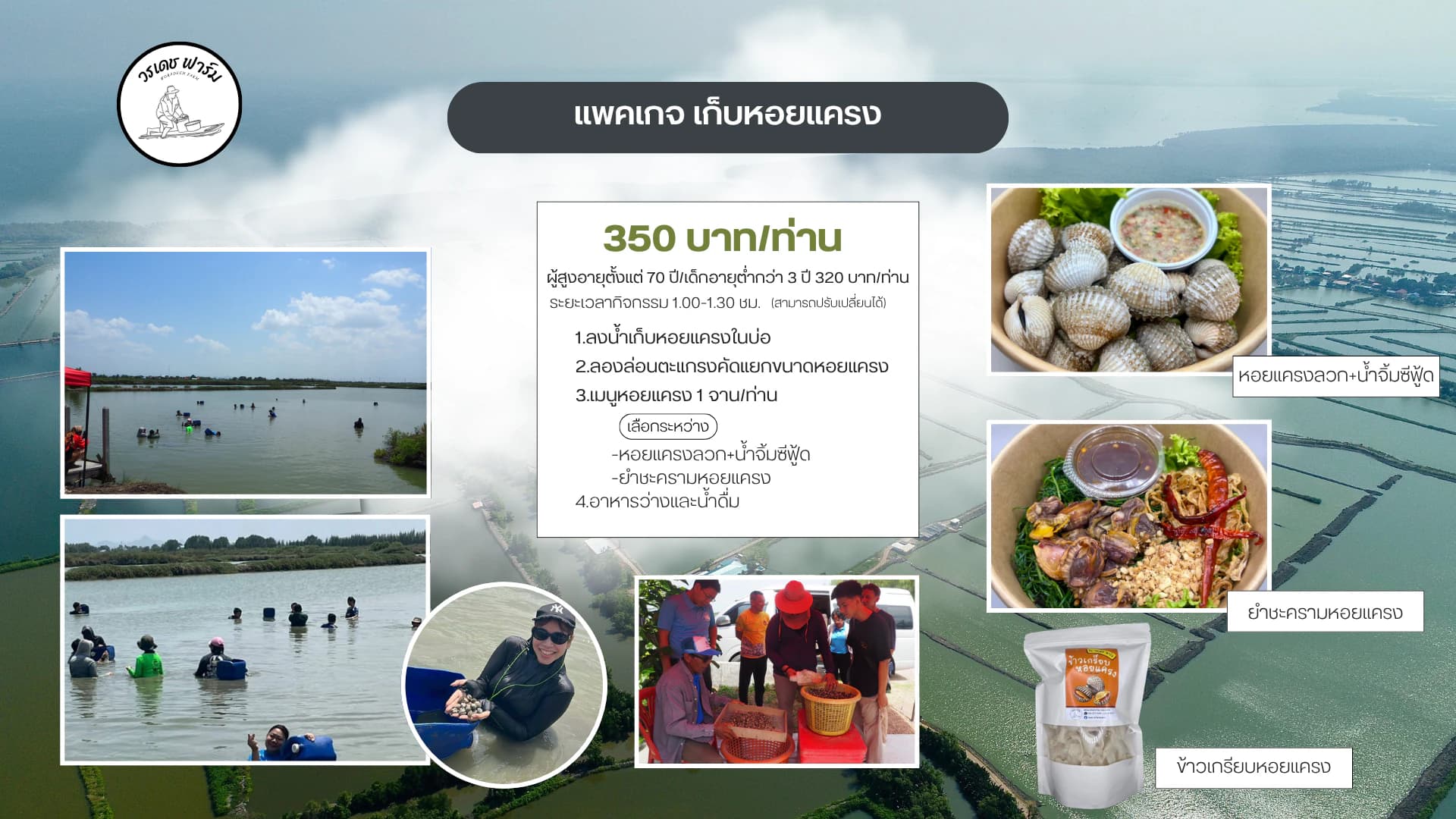 ภาพรายละเอียดแพ็กเกจเก็บหอยแครง 350 บาท